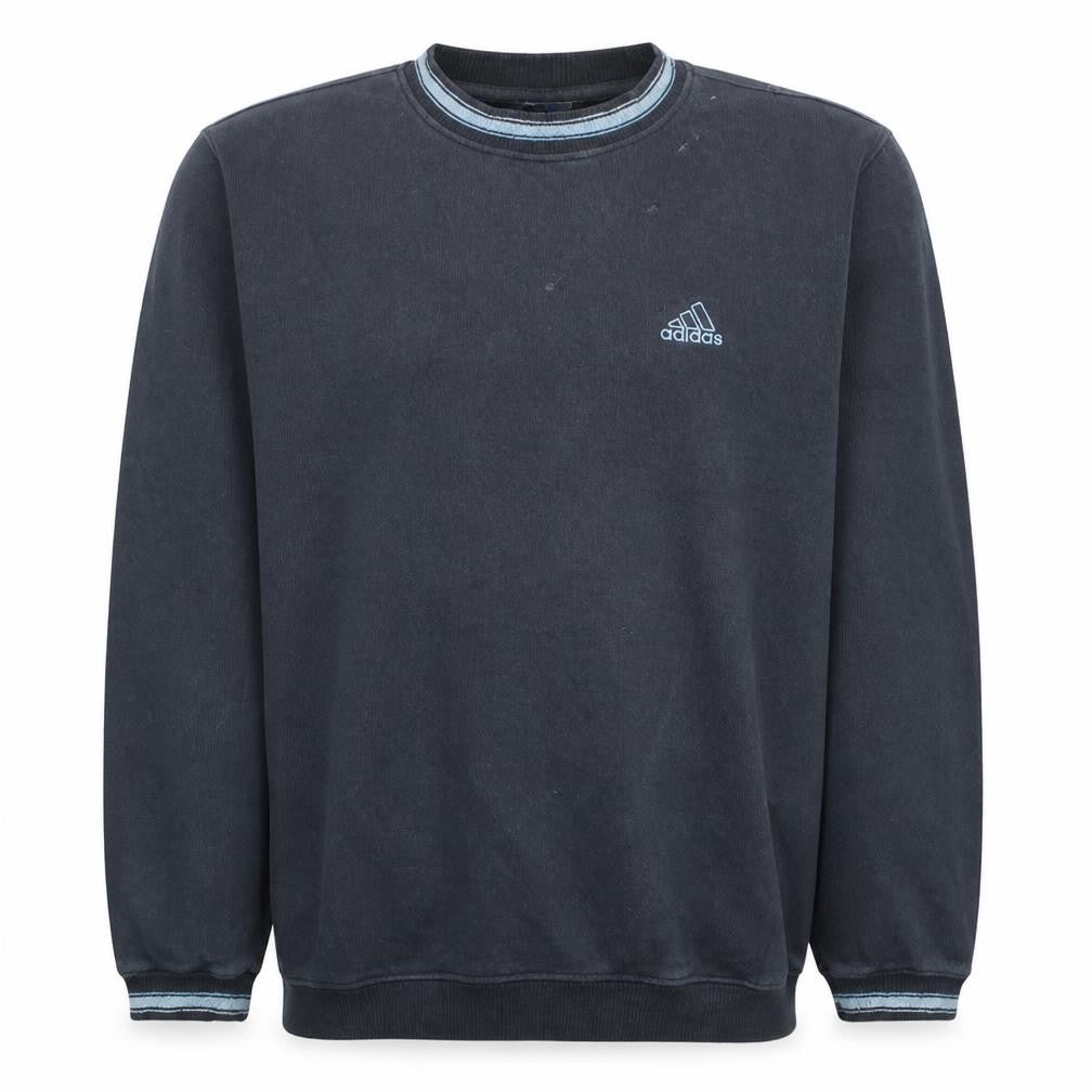Adidas Men's Black Small Pullover Sweatshirt Vintage Crew Neck