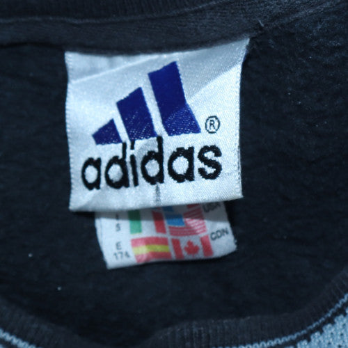 Adidas Men's Black Small Pullover Sweatshirt Vintage Crew Neck