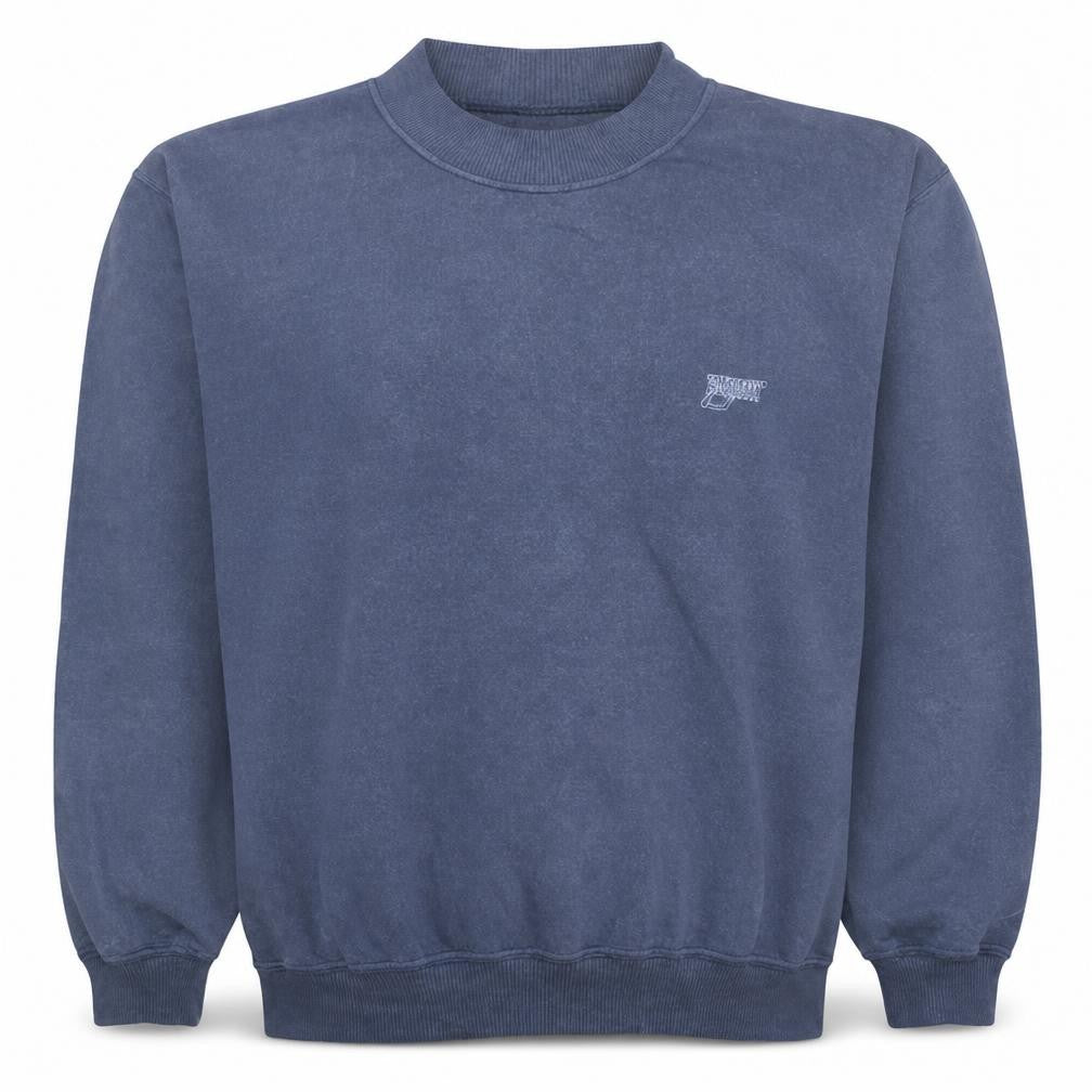 Puma Mens Blue XL Pullover Sweatshirt Fleece Crew Neck Vintage