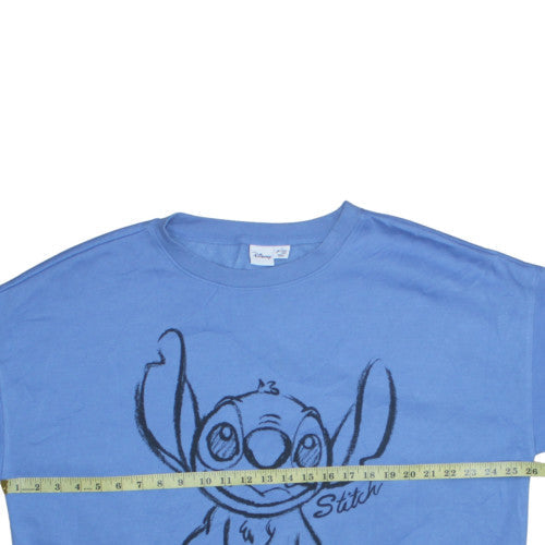 Disney Stitch Blue Crew Neck Sweatshirt Womens XL Primark Cares