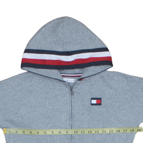 Tommy Hilfiger Boys Grey Full Zip Hoodie Size 152 (12-13 Years) Classic Logo