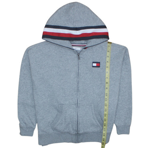 Tommy Hilfiger Boys Grey Full Zip Hoodie Size 152 (12-13 Years) Classic Logo