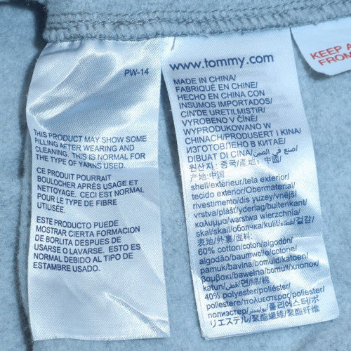 Tommy Hilfiger Boys Grey Full Zip Hoodie Size 152 (12-13 Years) Classic Logo