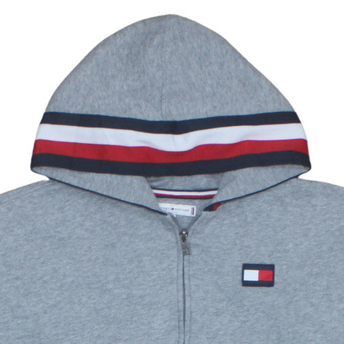 Tommy Hilfiger Boys Grey Full Zip Hoodie Size 152 (12-13 Years) Classic Logo