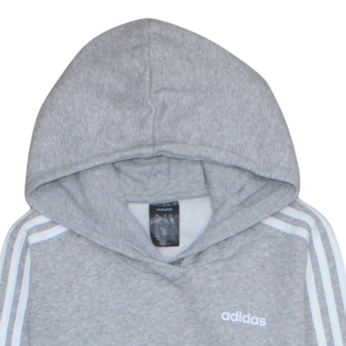 Adidas Women’s Grey Pullover Hoodie Small Classic Fit Sweatshirt