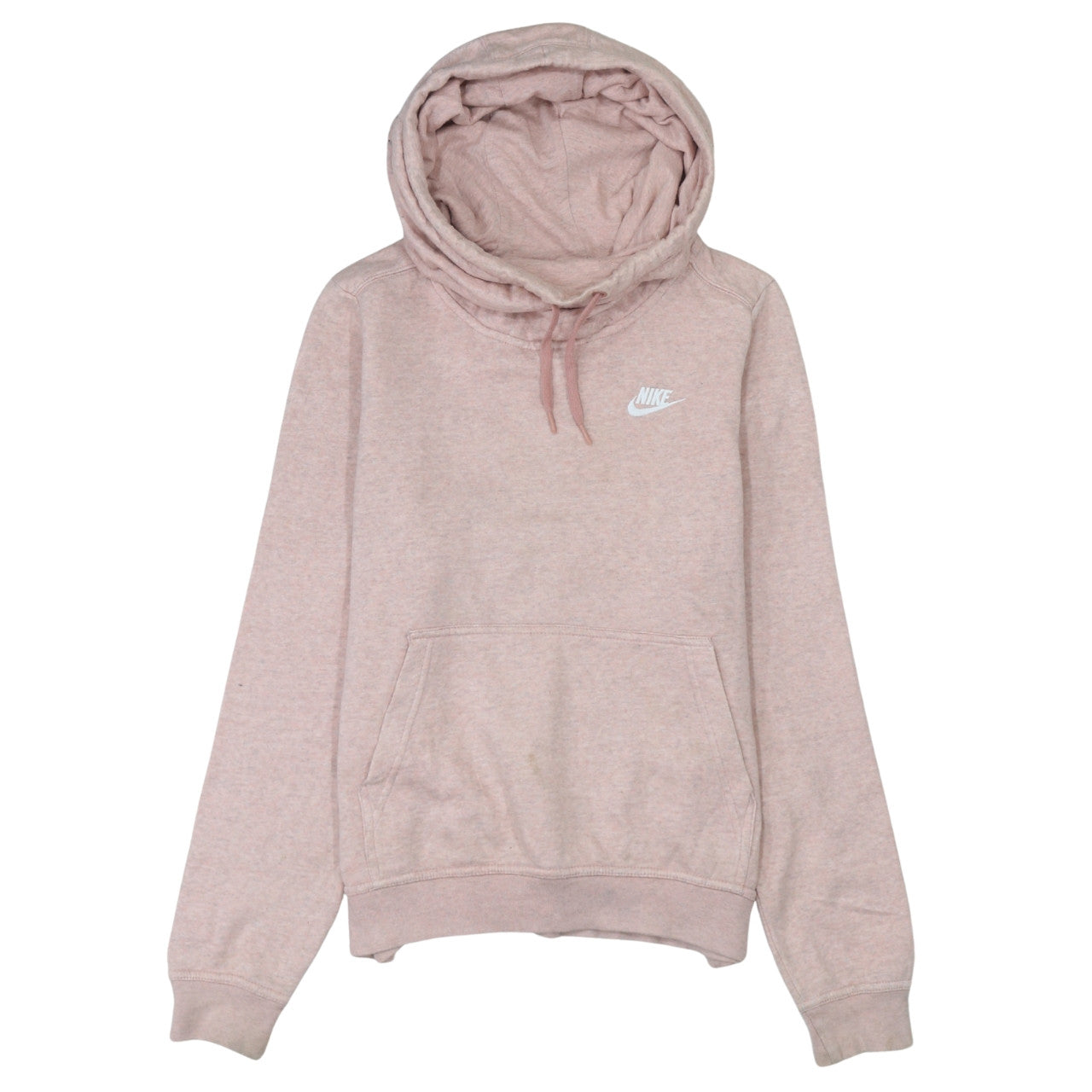 Nike Womens Pink Pullover Hoodie Size S Cotton Blend Casual Sweatshirt