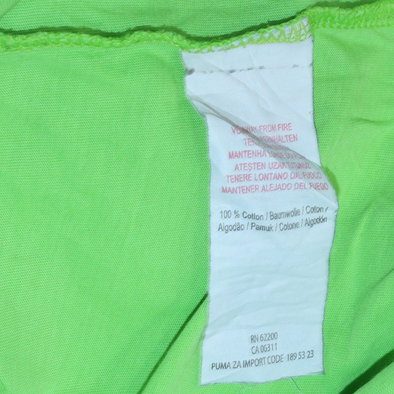Puma Men’s Green Short Sleeve Crew Neck Graphic T-Shirt Size S