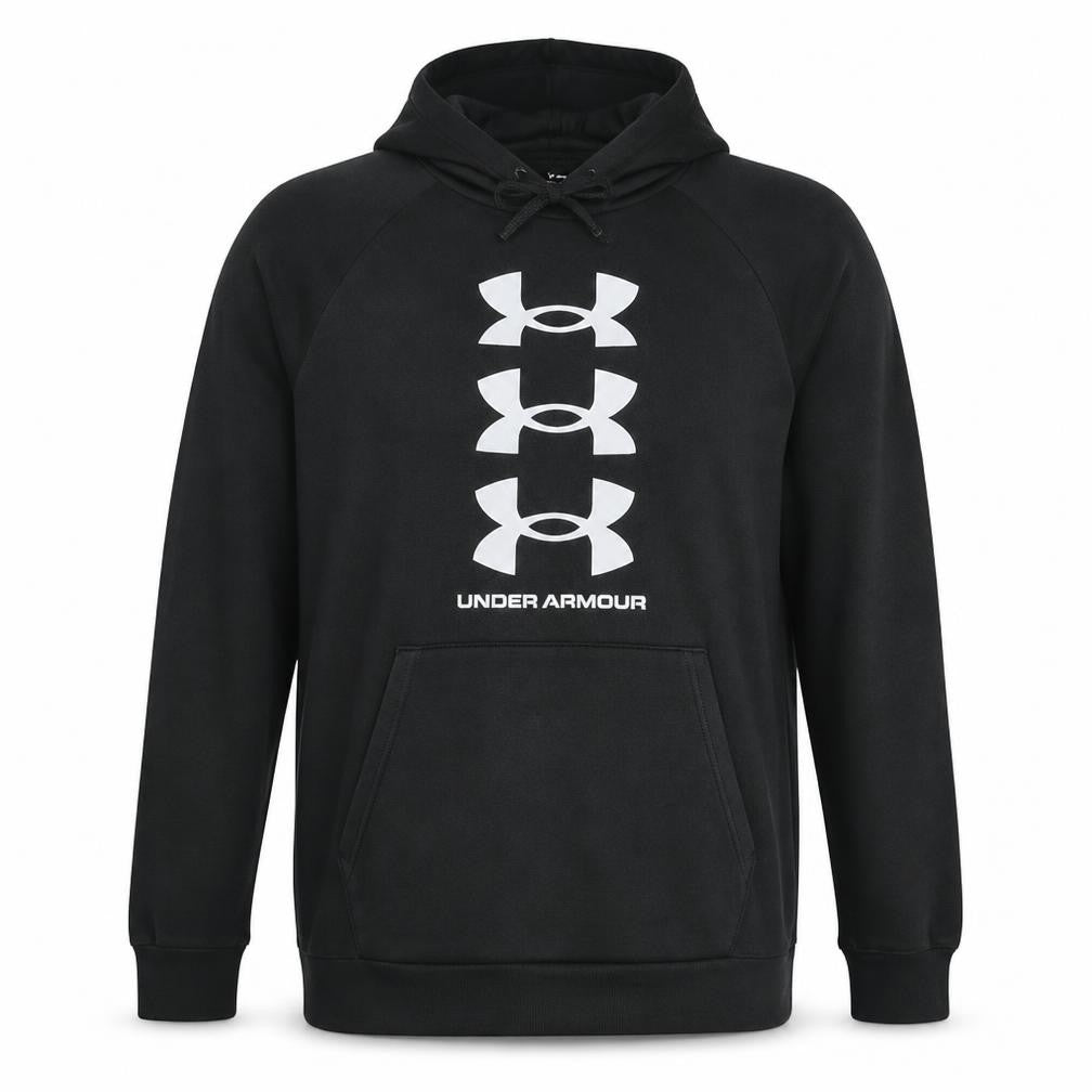 Under Armour Men's Black XL Pullover Hoodie with Logo Print