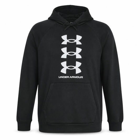Under Armour Men's Black XL Pullover Hoodie with Logo Print