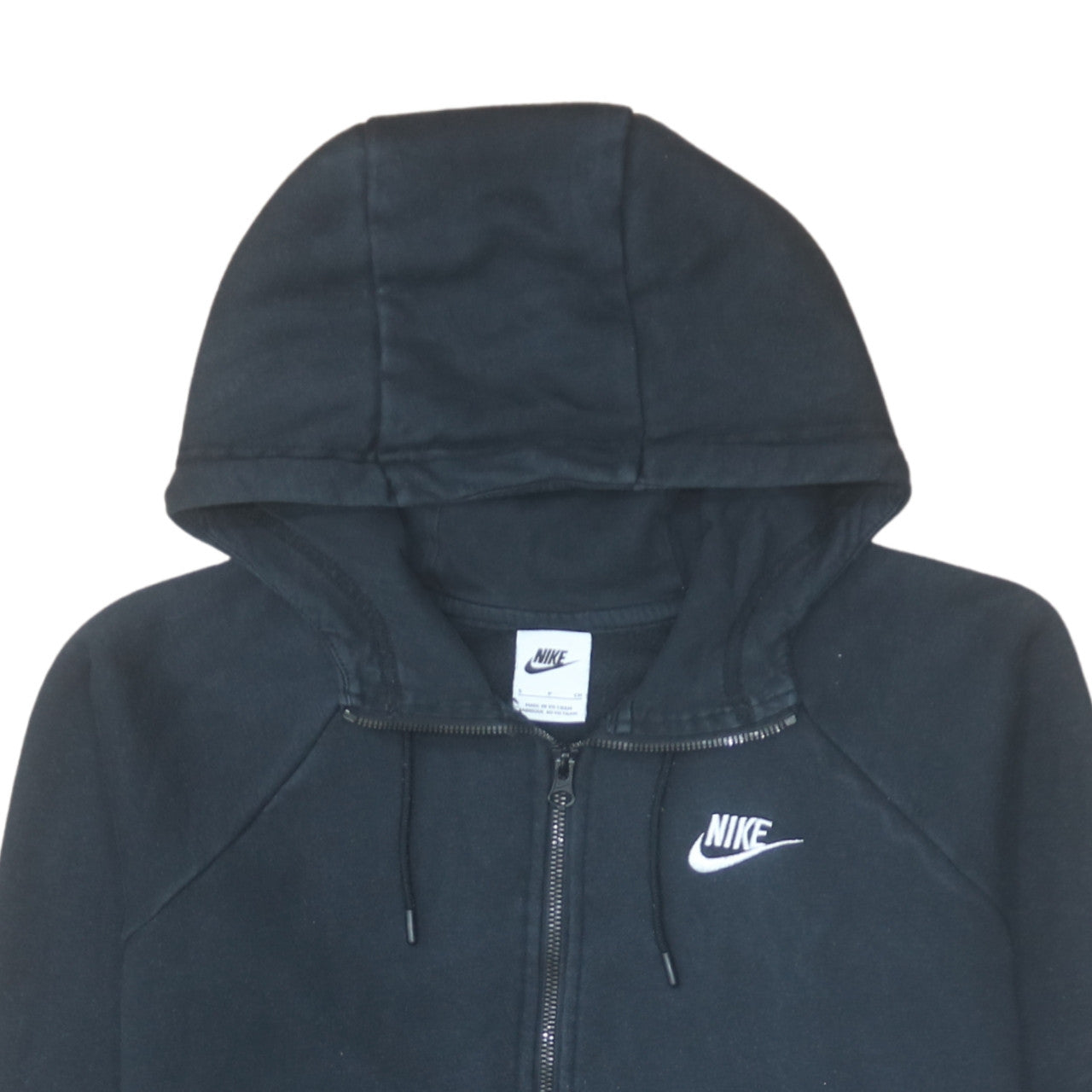 Nike Women’s Black Full Zip Hoodie Small Cotton Blend Lined
