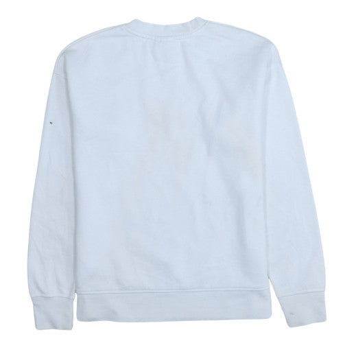 Disney Women's White Mickey Mouse Crew Neck Sweatshirt 2XS
