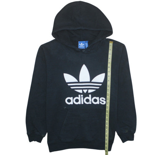 Adidas Mens Black Pullover Hoodie M Sports Fleece Sweatshirt
