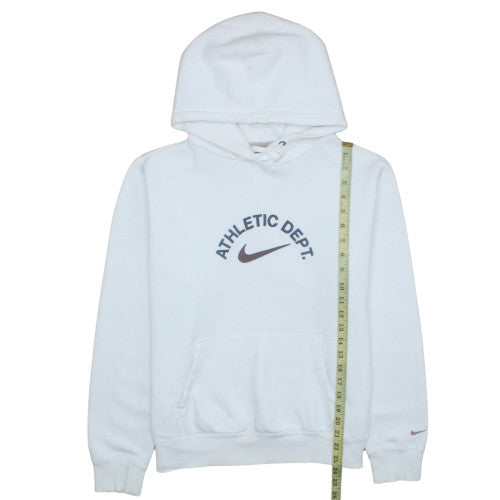 Nike Womens White Athletic Dept Pullover Hoodie UK 20/22 XL Cotton Blend