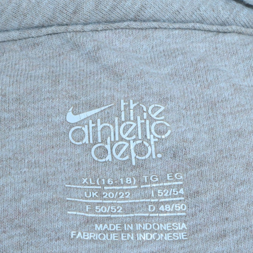 Nike Womens White Athletic Dept Pullover Hoodie UK 20/22 XL Cotton Blend