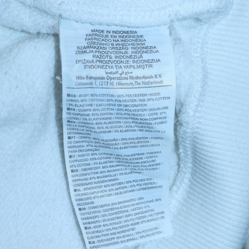 Nike Womens White Athletic Dept Pullover Hoodie UK 20/22 XL Cotton Blend