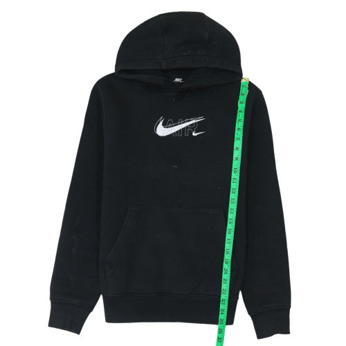 Nike Men's Black Small Pullover Hoodie with Logo Graphic Print