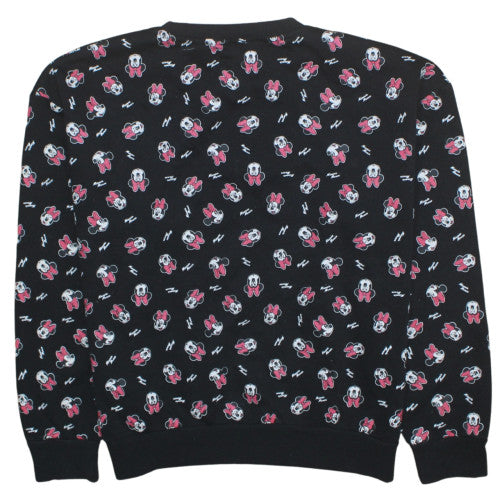 Disney Women Black Minnie Mouse Pullover Sweatshirt M