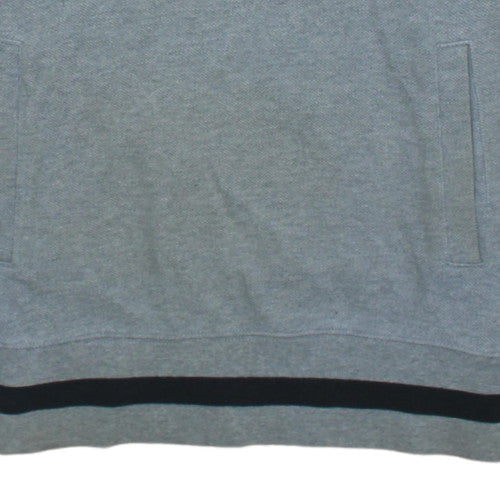 Fred Perry Men's Grey S Pullover Hoodie with Logo Trim
