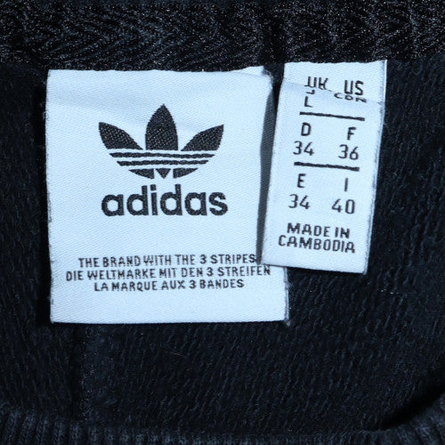 Adidas Womens Black Pink Colourblock Sweatshirt Size 8 Crew Neck Logo Jumper