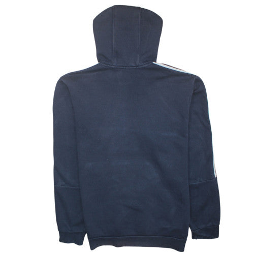 adidas Men Blue 2XL Pullover Hoodie Fleece Logo Sportswear