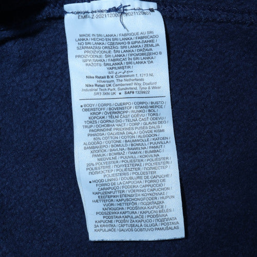 Nike Men’s Blue Pullover Hoodie S Regular Fit Fleece Sportswear