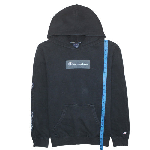 Champion Men's Black Medium Pullover Hoodie with Logo