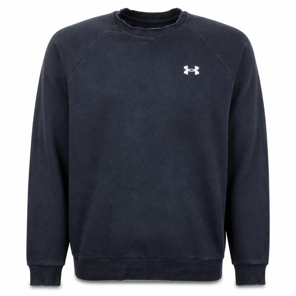 Under Armour Men's Black Large Crew Neck Sweatshirt Loose Fit