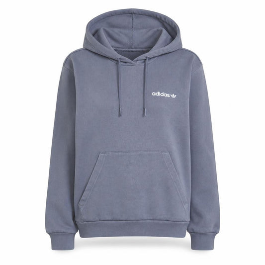 Adidas Women Grey Pullover Hoodie Small Hooded Logo Sweatshirt
