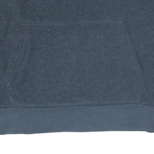 GAP Men's Blue Pullover Hoodie L Fleece Logo Sweatshirt