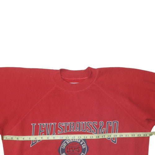 Levi's Men's Red XL Pullover Fleece Sweatshirt Vintage Classic