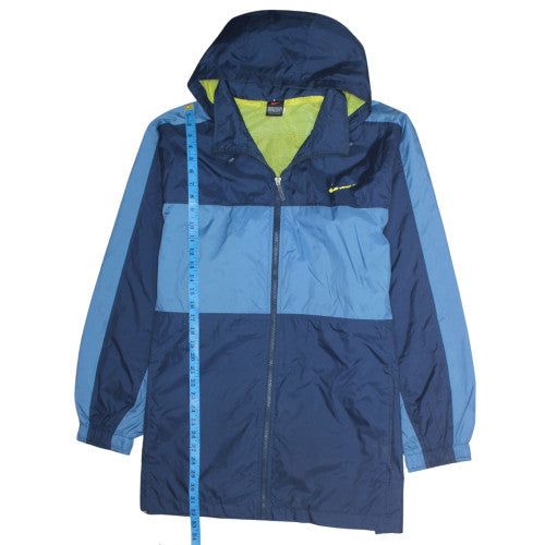 Nike Mens Blue XL Windbreaker Jacket Lightweight Hooded Sportswear