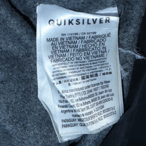 Quiksilver Men’s Black Hooded Parka Jacket Size M Cotton Blend