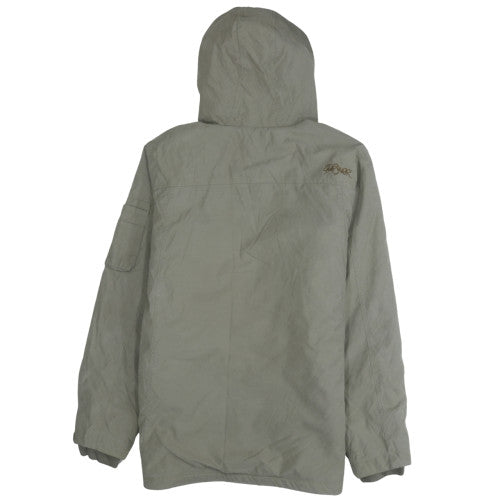 Quiksilver Men's Green Hooded Parka Jacket M Faux Fur Trim