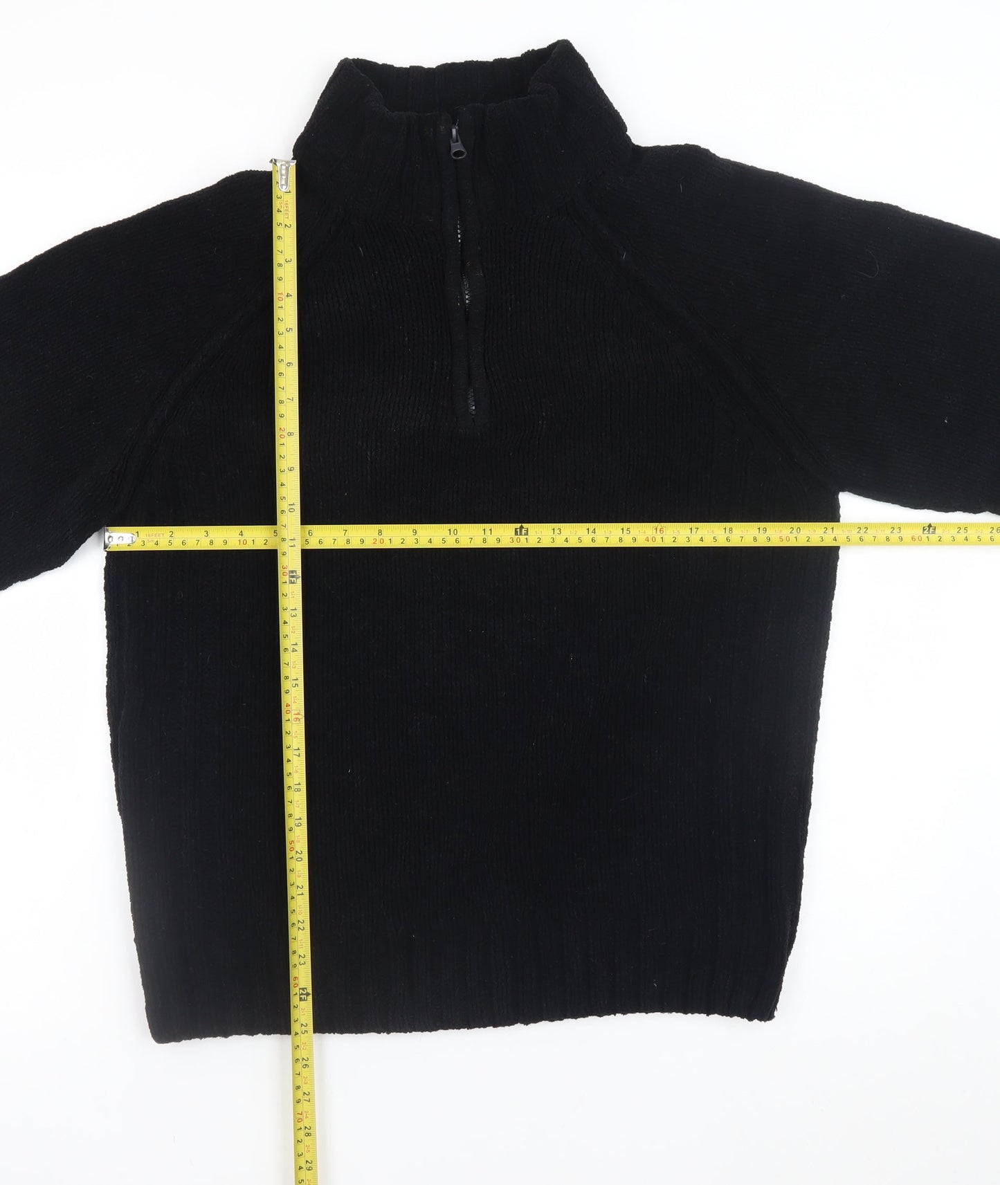 Dissident Men’s Black 1/2 Zip Knit Sweatshirt Size L Regular Fit