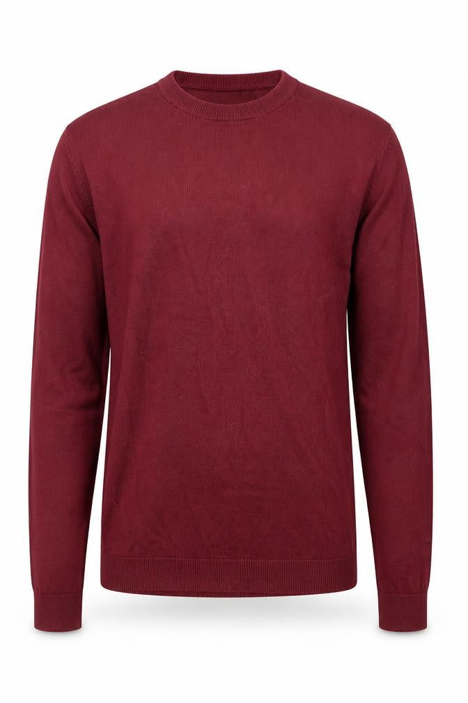 New Look Men Red Cotton Crew Neck Pullover Jumper Size S