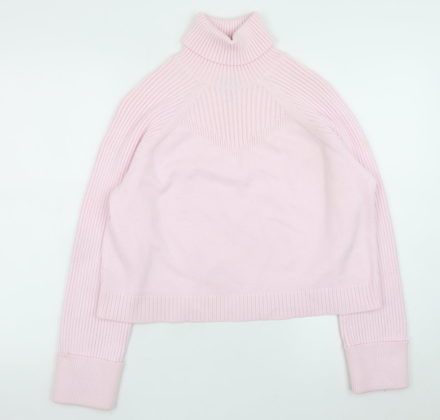 River Island Women’s Pink Roll Neck Knit Jumper Medium