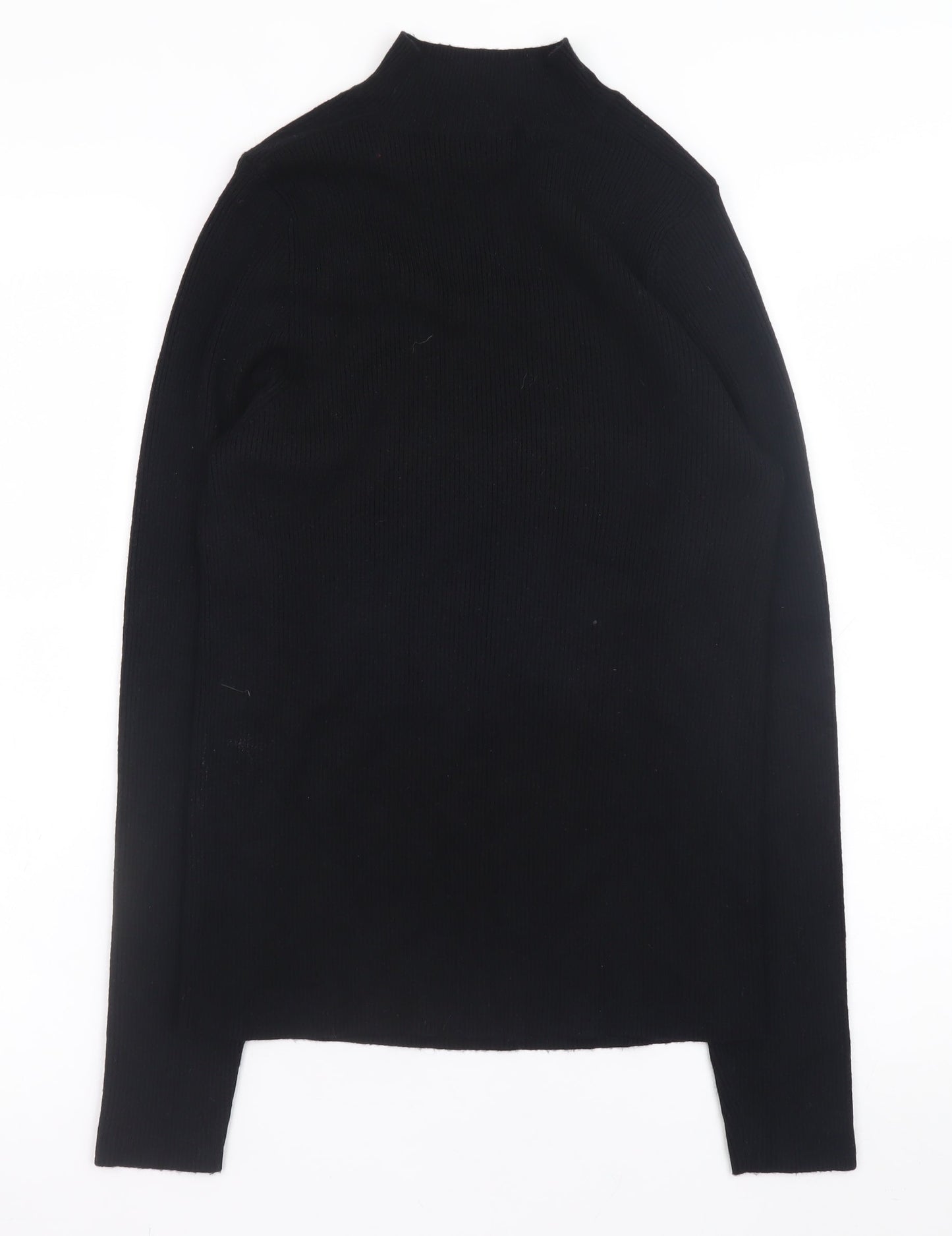 F&F Women’s Black Mock Neck Long Sleeve Pullover Jumper L