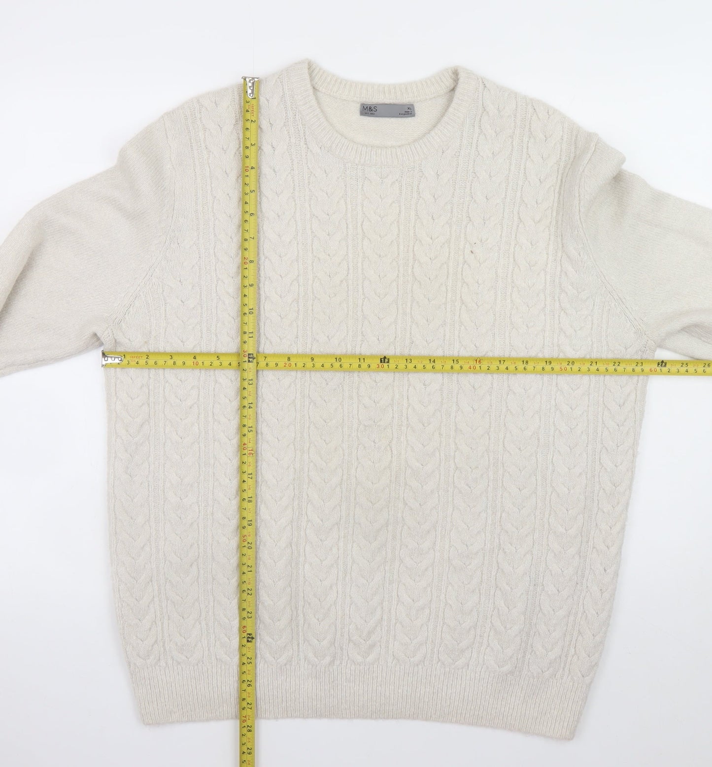 Marks and Spencer Women’s Ivory Cable-Knit Jumper XL