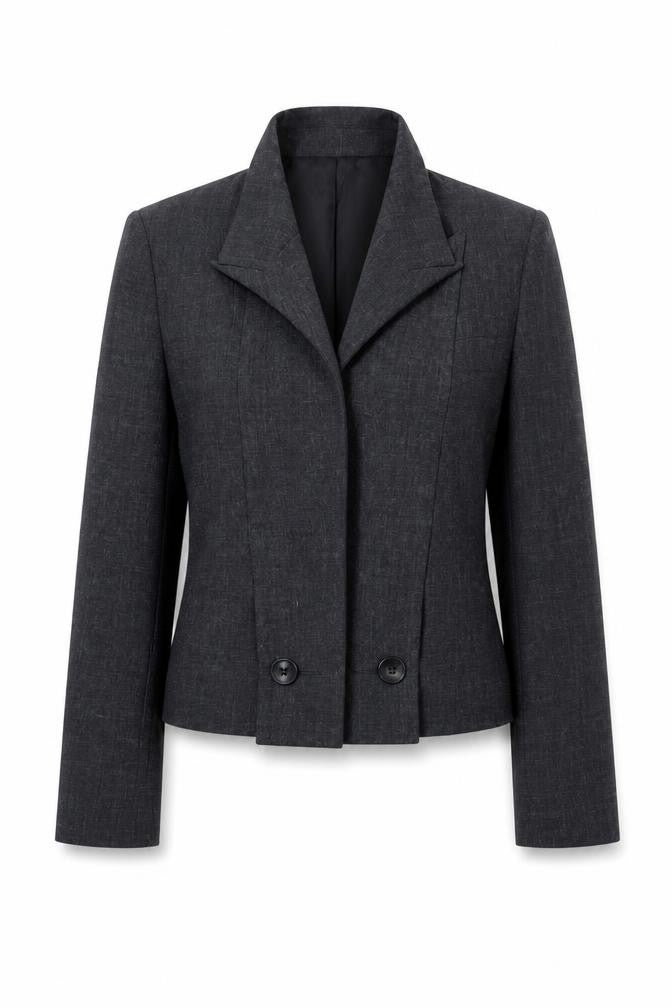 Primark Women’s Grey Tailored Short Blazer Jacket Size 12