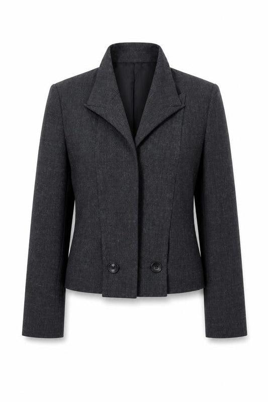 Primark Women’s Grey Tailored Short Blazer Jacket Size 12