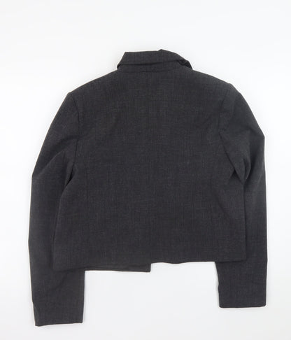 Primark Women’s Grey Tailored Short Blazer Jacket Size 12