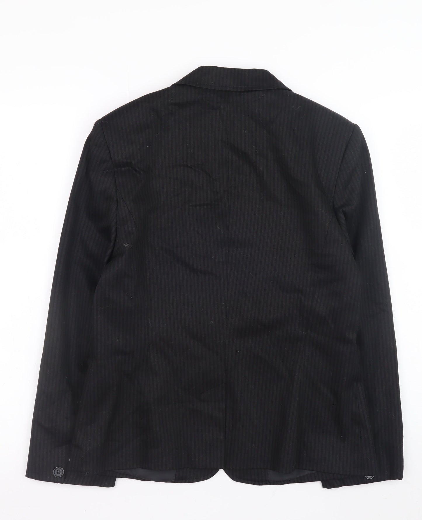 Select Women’s Black Pinstripe Blazer Size 12 Classic Business Jacket