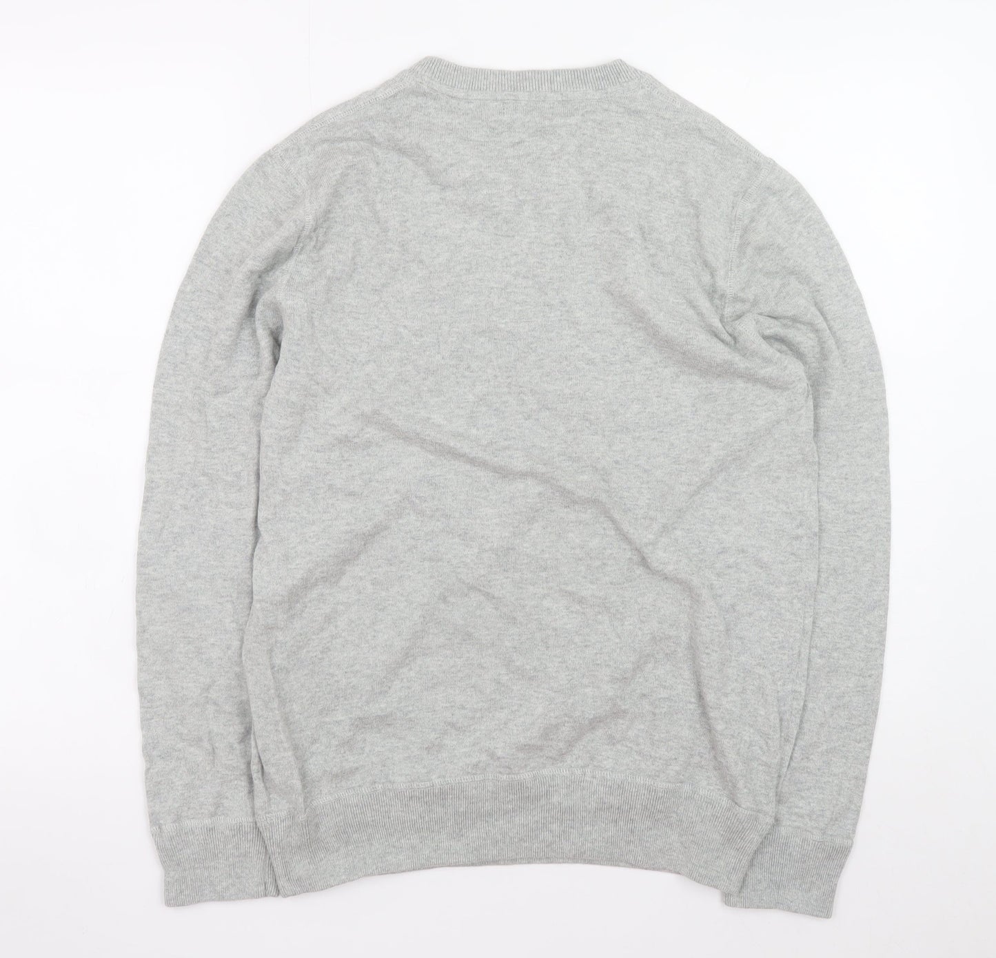 Gap Mens Grey Cotton Crew Neck Pullover Jumper Size M