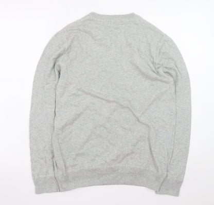 Gap Mens Grey Cotton Crew Neck Pullover Jumper Size M