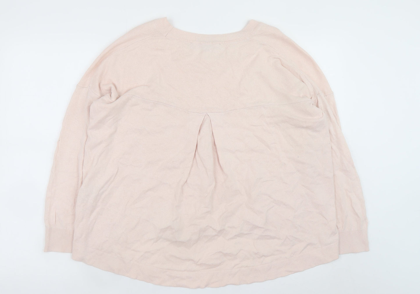 French Connection Womens Pink Cotton Crew Neck Jumper M