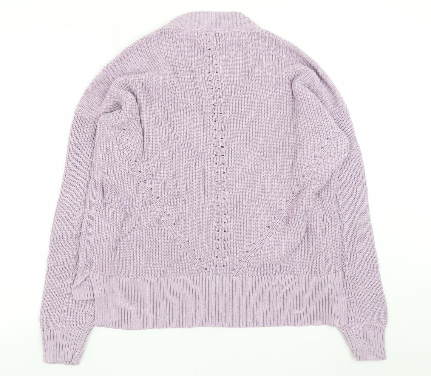 Fat Face Women’s Purple Cotton Crew Neck Long Sleeve Jumper Size 16