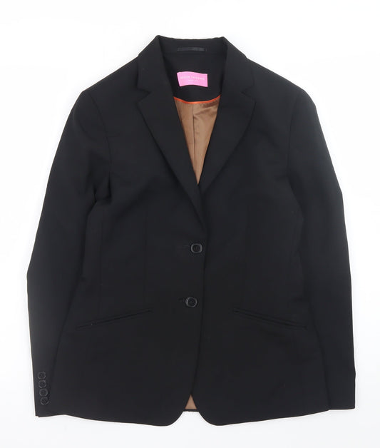 Brook Taverner Women’s Black Wool Blend Classic Blazer UK 8