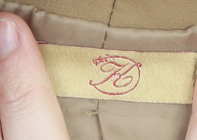 Beige Women’s Blazer S Regular Open Front Lined Lightweight