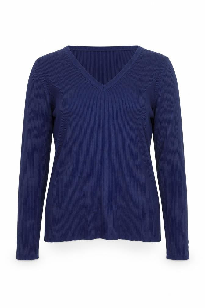 Marks & Spencer Women’s Blue V-Neck Long Sleeve Pullover Jumper UK 16