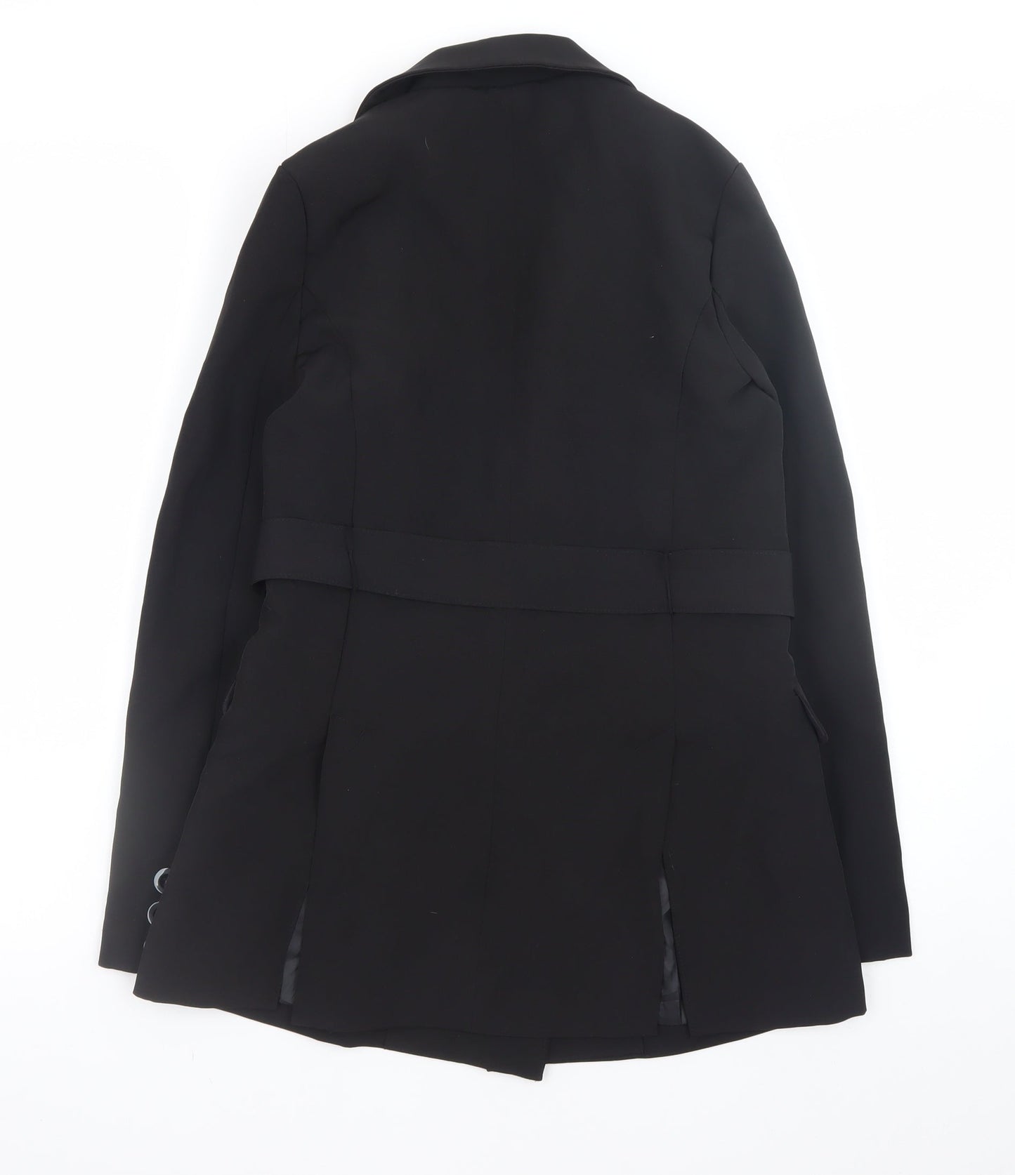 PrettyLittleThing Women's Black Belted Blazer Jacket Size 4